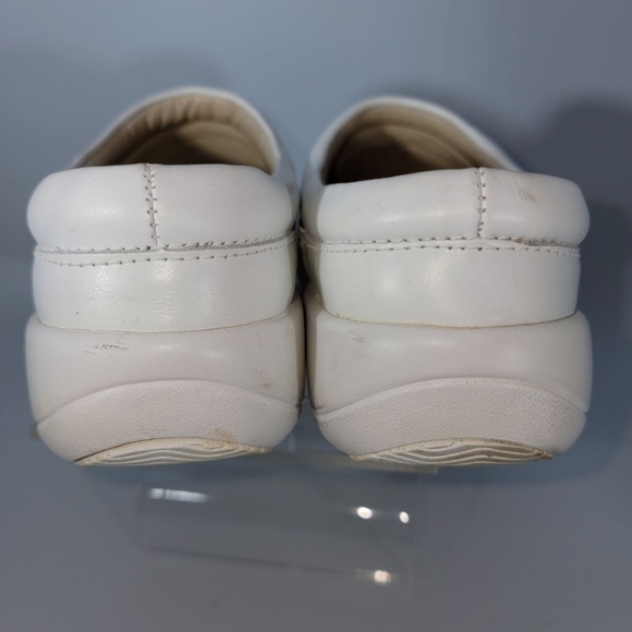 Alegria Slip On Comfort Shoe White Leather 36 Removable Insole Nursing Medical - Picture 7 of 12